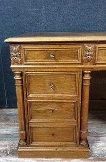 Office Napoleon III era in solid walnut