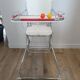 Vintage chrome and plastic baby high chair
