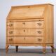 Mid-Century Danish Oak Drop-Front Secretary, 1960s