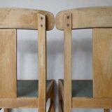 2 vintage wooden farmhouse chairs