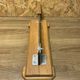 Antique bread cut, stainless steel blade, wooden base, vintage chic countryside