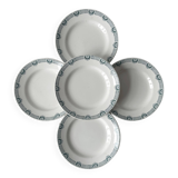 Set of 5 Saint Amand iron earth plates.