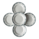 Set of 5 Saint Amand iron earth plates.