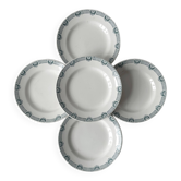 Set of 5 Saint Amand iron earth plates.