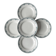Set of 5 Saint Amand iron earth plates.