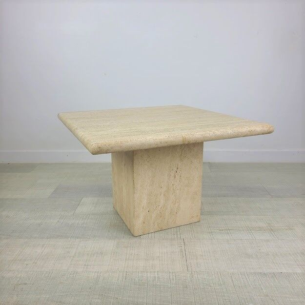 Travertine coffee table design 1970 vintage