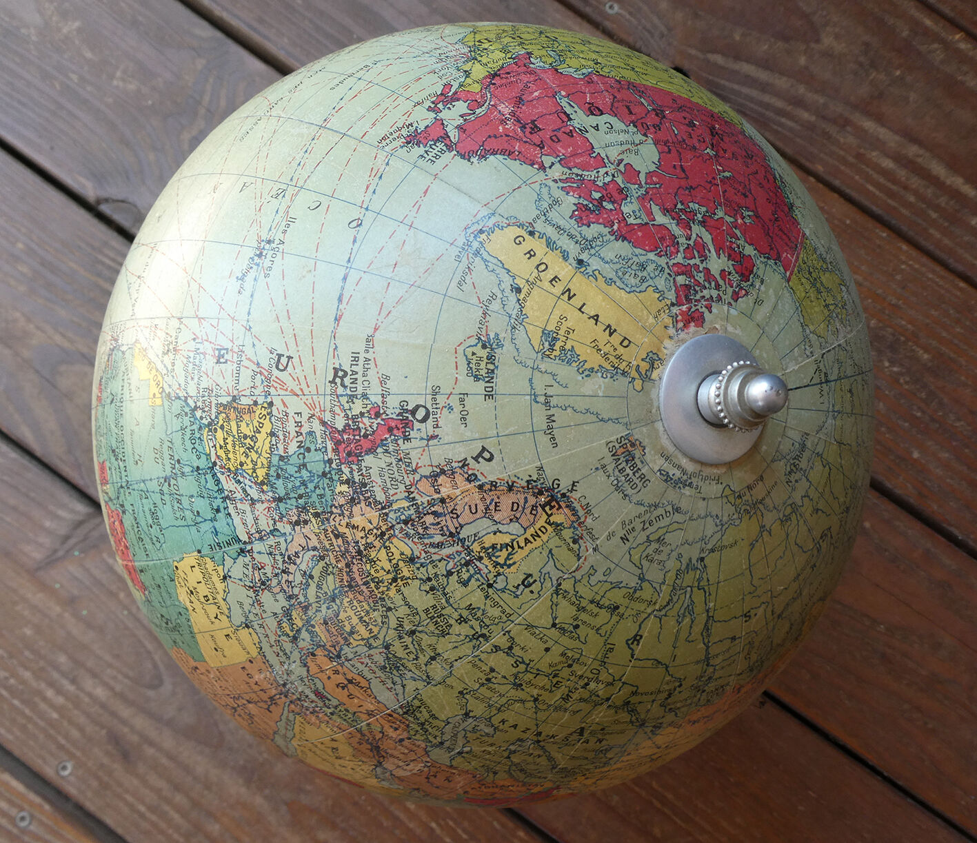 Globe terrestre Taride vintage des années 1940 - 37cm