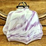 Old opal glass lampshade with up and down movement