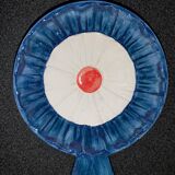 Antique tricolor roundel ceramic cup