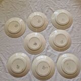 Set of 8 art deco longwy plates