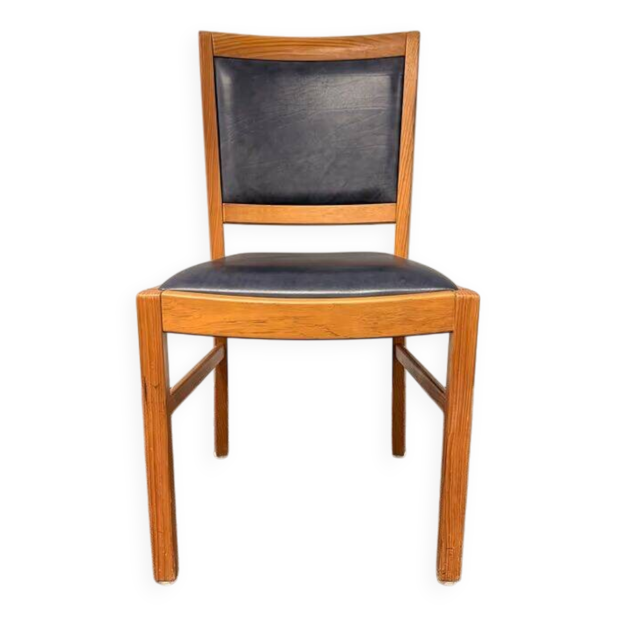 Vintage Set of 6 Solid Wood & Leather Chairs – FOLRM 75 by Andreas Hansen (Price is for 6)