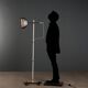 Vintage floor lamp in brass and enamelled metal, design, Italy, 1960s