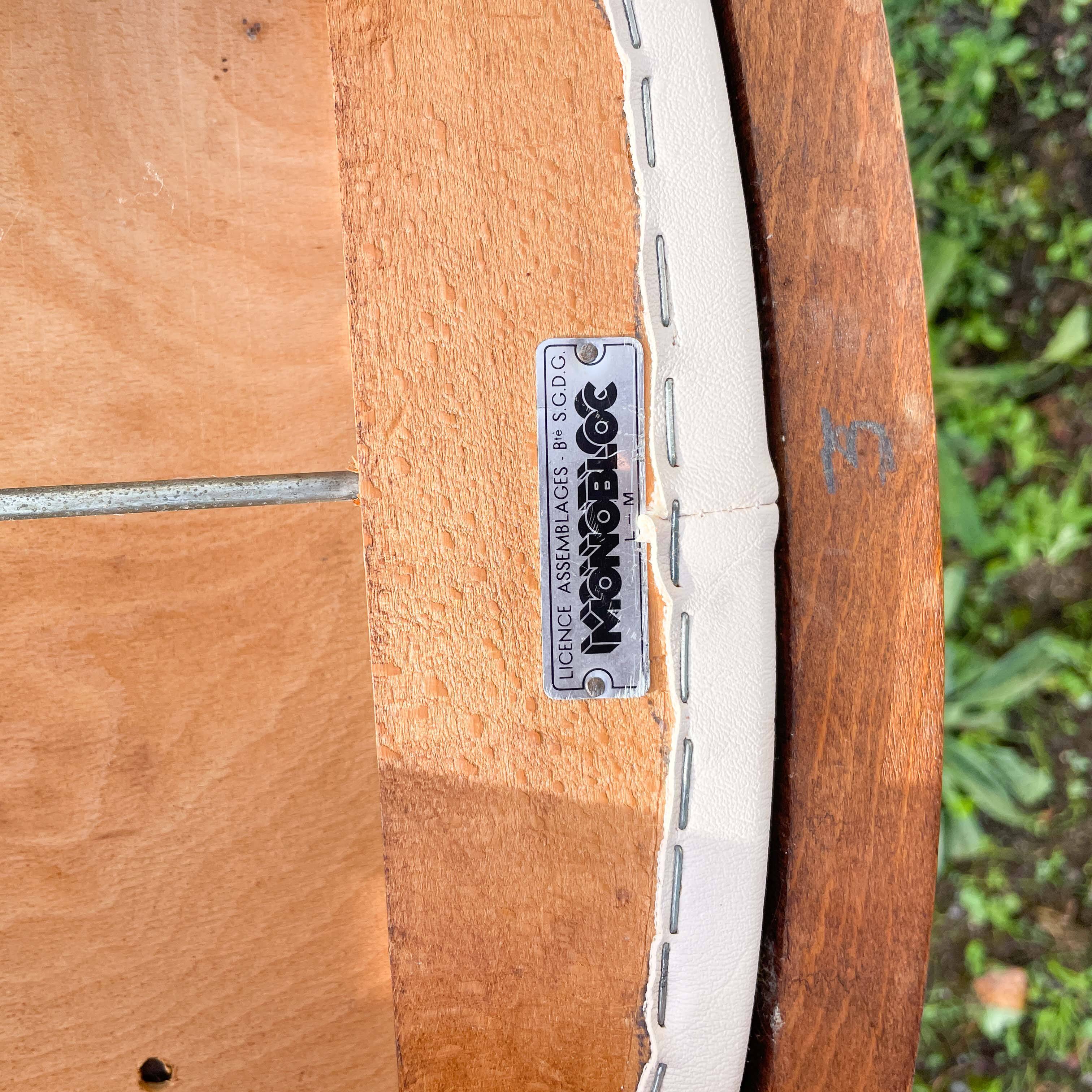 Set of 4 Monobloc chairs from the 60s