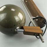 60s 70s lamp fixture wall sconce temde lighten teak space age design