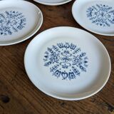 Service of 10 vintage dessert plates by Sovirel