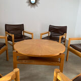 Old coffee table wood design 60s Italy vintage