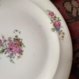 6 flat plates old floral assorted