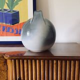 Mid-century Modern spherical gres vase, Franco Bucci Italy ca. 1970