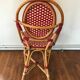 Rattan bistro chair and braiding