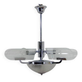 Rare Art Deco Chandelier, Czechoslovakia, 1930s