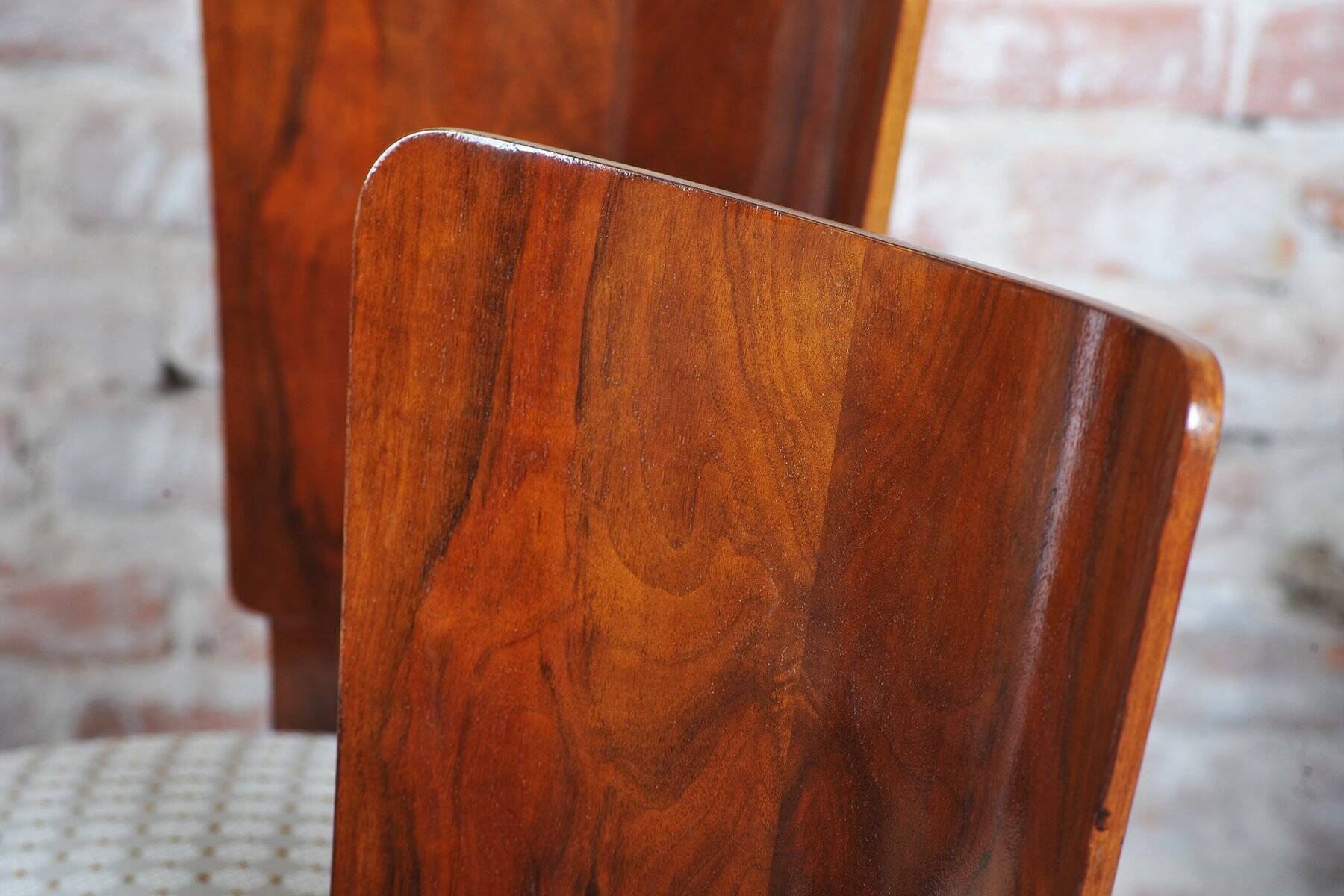 Art Deco Beech Chairs attributed to Halabala for Up Závody, Czech, 1930s, Set of 6