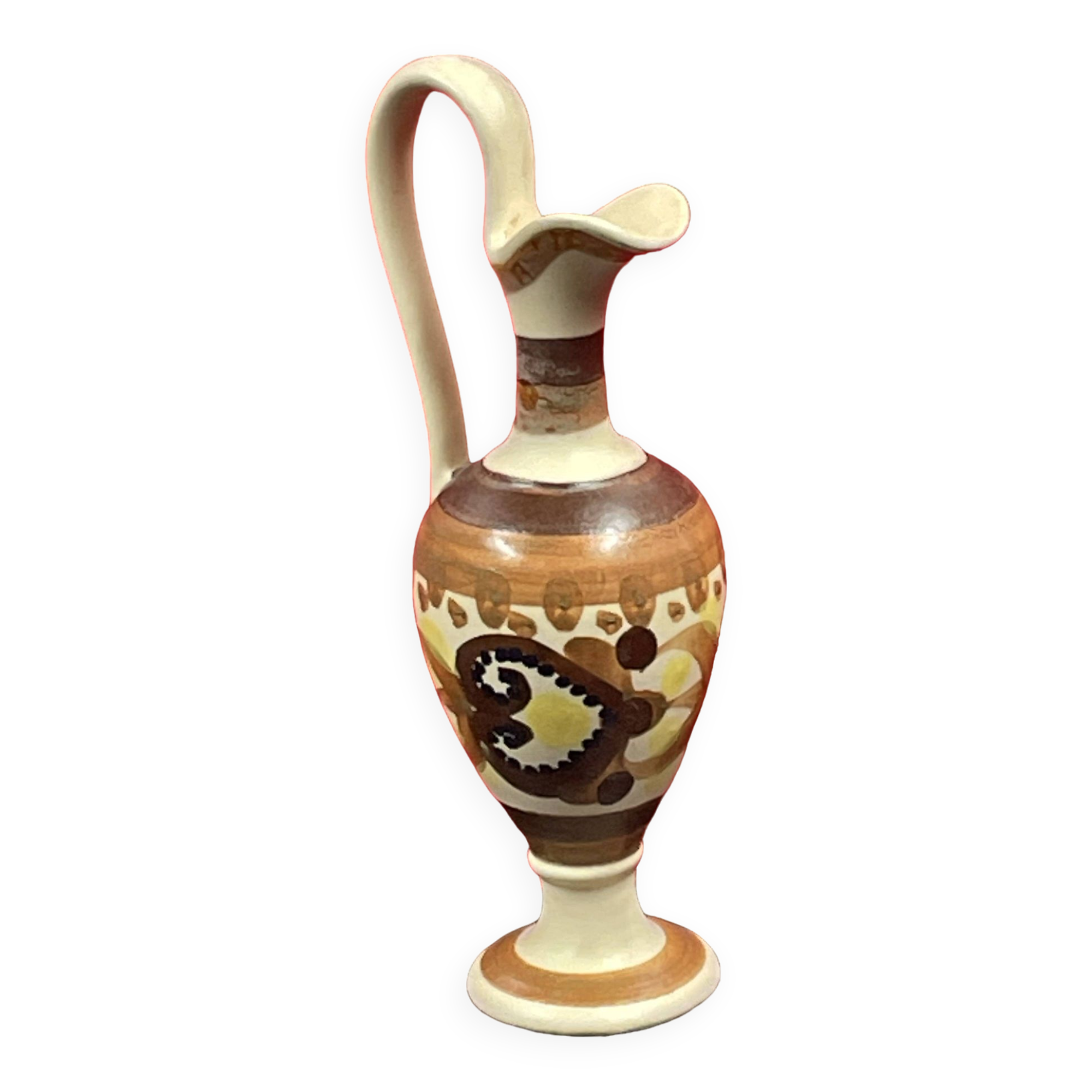ewer soliflore vase in Quimper earthenware 19 cm