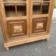 Parisian Art Deco display cabinet from 1950, renovated in raw solid oak, 101cm.