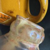 Flamed stoneware pitcher signed Méténier, 1900