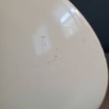 Gold and cream white saucer wall sconce