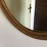 Golden oval mirror  46x56cm