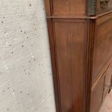 Secretary Louis XVI in mahogany Top of veined gray marble XIX century