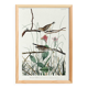 Poster about the Meadow Bunting, based on an old engraving from 1827.