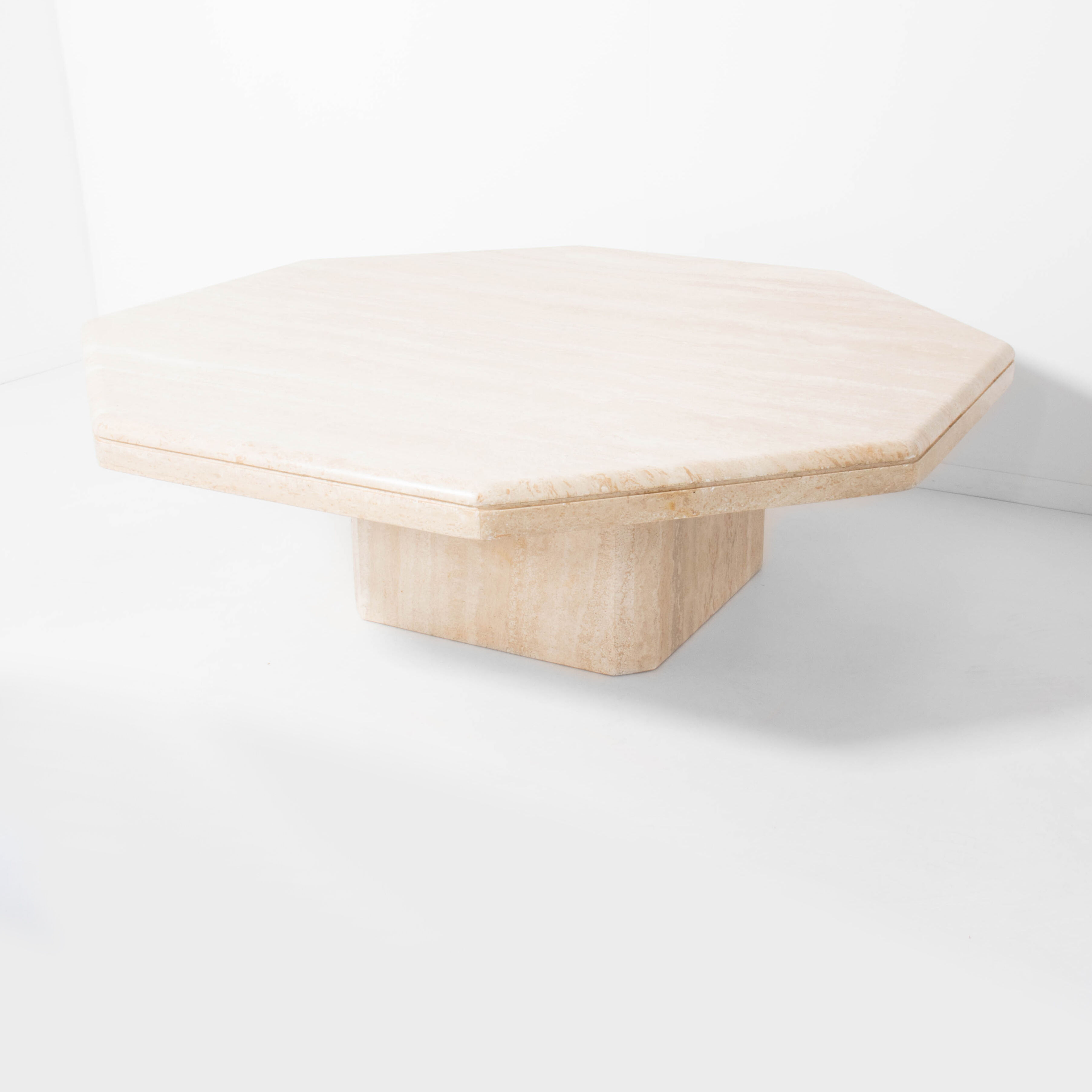 Large Vintage Travertine Coffee Table