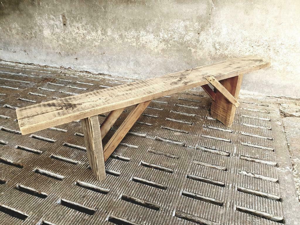 Old bench sidetable pine bench