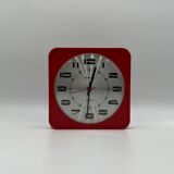 Space age Bayard 70s wall clock vintage orange, made in France