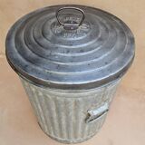 Original US Army Reeves Wheeling 1943 16 Gallon Galvanized Steel Trash Can