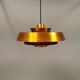 A mid-century Danish hanging lamp in copper by Jo Hammerborg for Fog & Mørup.