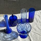 6 colored orangeade glasses