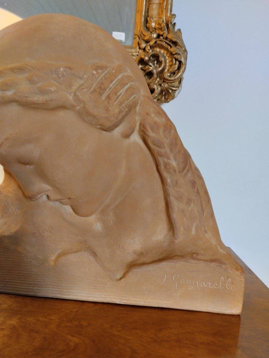 1461895 - Sculpture - Terre-cuite - La Méditation - A. Genarelli ( 1881-194