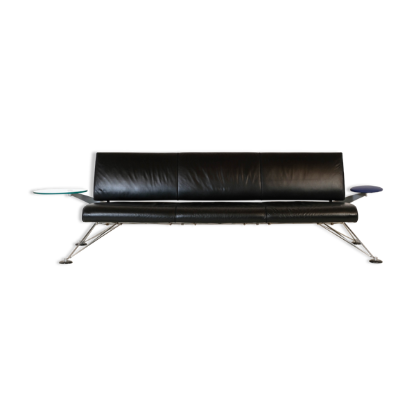 Canapé cuir ''Wing'' par Roy Fleetwood pour Vitra 1990's