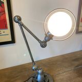 Jieldé lamp 2 arms 40+25cm industrial graphite Jean Louis Domecq 1950