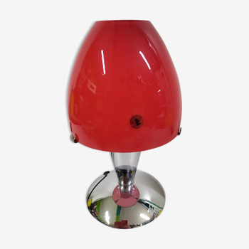 Retro lamp mushroom ikea red chrome glass