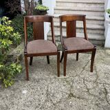 Pair of Empire style gondola chairs