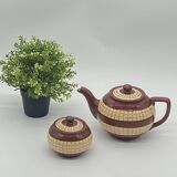 Longchamp France teapot and sugar bowl set vintage Colmar