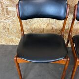 4 chaises en teck des années 70, chaise Erik Buch o.d. møbler Danemark