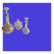 Suite carafe carafon et pot opaline à décors doré XIX eme
