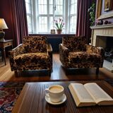 Set of 2 vintage floral armchairs