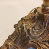 Empire style lamp circa 1950 and glass paste lampshade