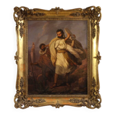 Italian painting signed by Focosi and dated 1852, *Moses Breaking the Table