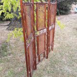 Vintage rattan screen